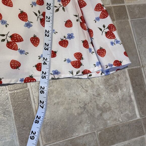 Strawberry Print Cami Mini Dress Size Large , & Strawberry Crop Top Large - Picture 12 of 16
